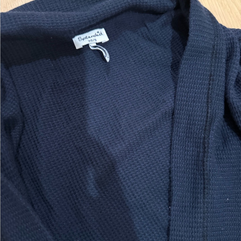 Splendid Navy Textured Cardigan - Picture 2 of 3
